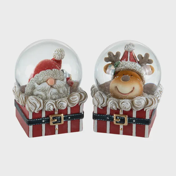 2.5" Waterglobe with Santa & Reindeer
