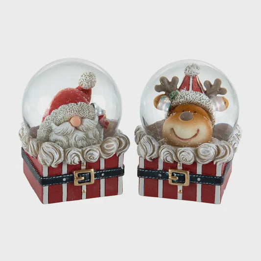 2.5" Waterglobe with Santa & Reindeer