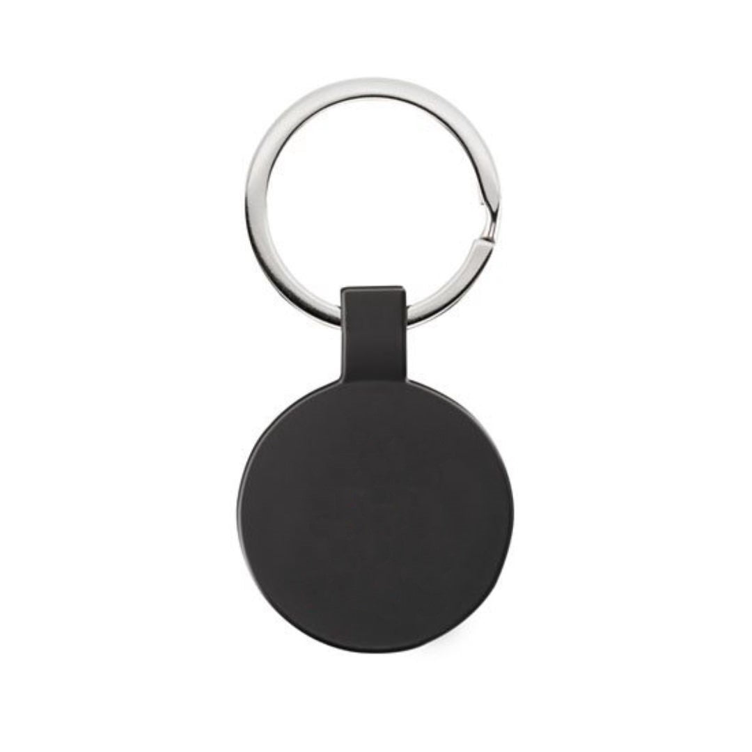 Round Black Signal Key Chain