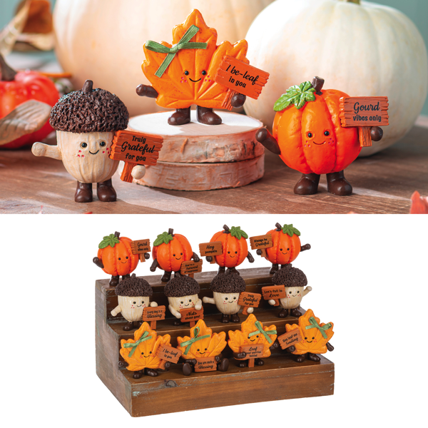 Fall Friends Message Figurine