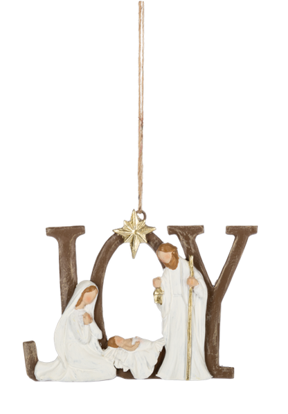 Nativity Ornament-Hope, Joy, Noel