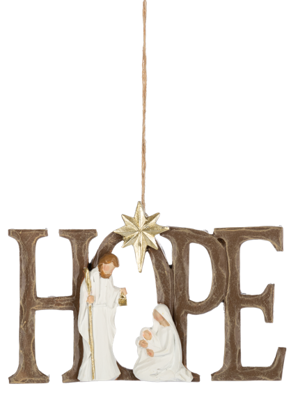 Nativity Ornament-Hope, Joy, Noel