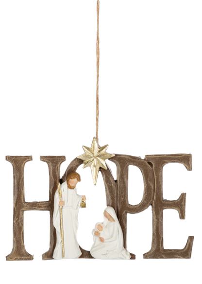 Nativity Ornament-Hope, Joy, Noel