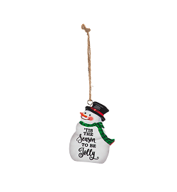 Snowman Block Ornament