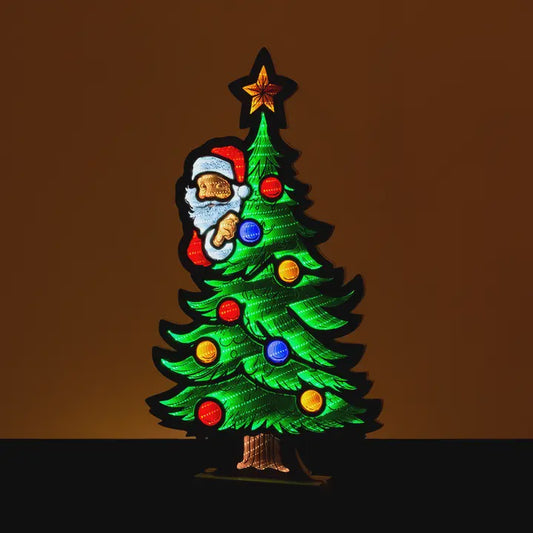26" Christmas Tree with Santa Infinity Light