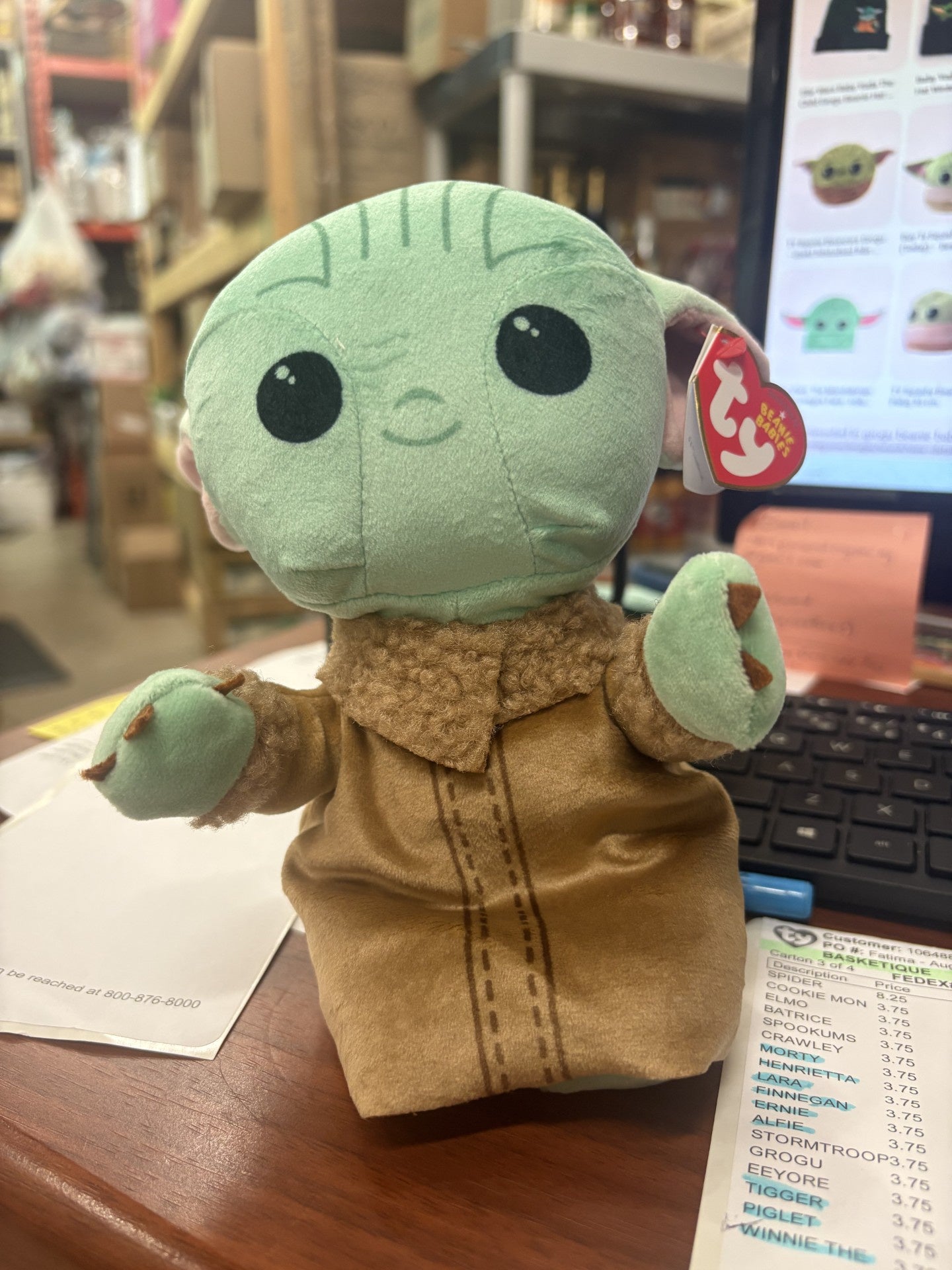 Ty Beanie - Grogu Baby Yoda Plush