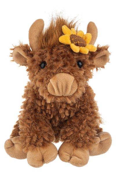 Sunny Bloom Highland Cow Plushie