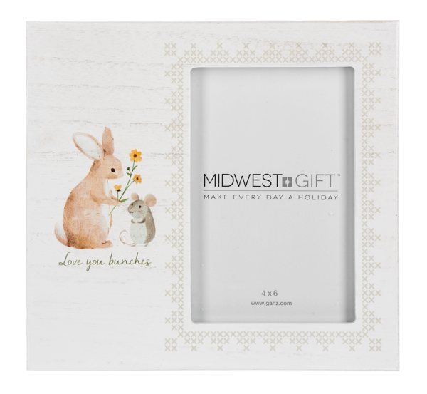 White Baby Animals Frame - 4 x 6"