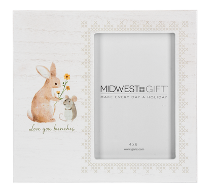 White Baby Animals Frame - 4 x 6"