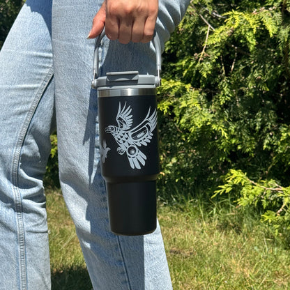 Easy-Carry Insulated Tumbler (30oz) - Eagle in Flight