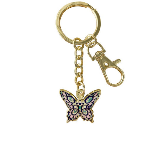 Butterfly Enamel Keychain