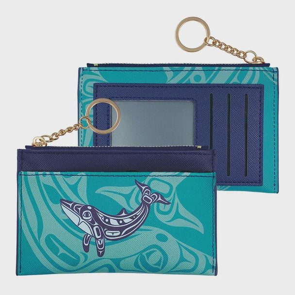 Zippered Card Wallet - Humpback Whale