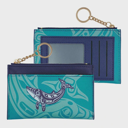 Zippered Card Wallet - Humpback Whale