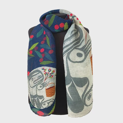 Eco Scarf - Berry Picker in The Moon