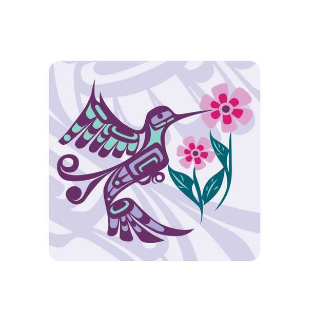 Hummingbird Cork-Backed Coaster