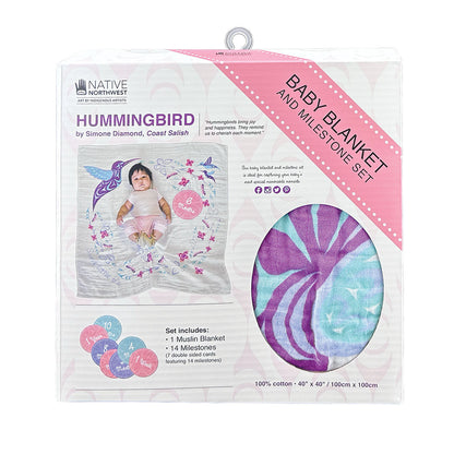 Baby Blanket and Milestone Sets - Hummingbird
