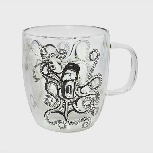 Double Walled Glass Mug- Octopus (Nuu)