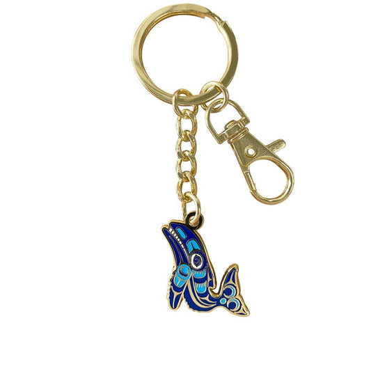Whale Enamel Keychain