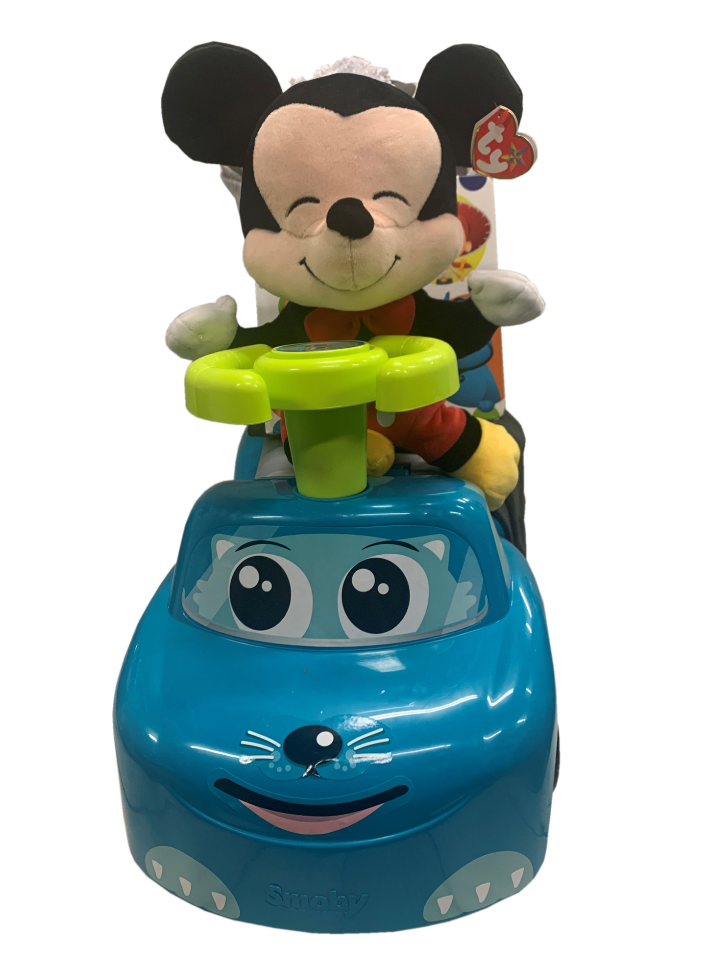 Smoby Auto Ride-On Blue Basket