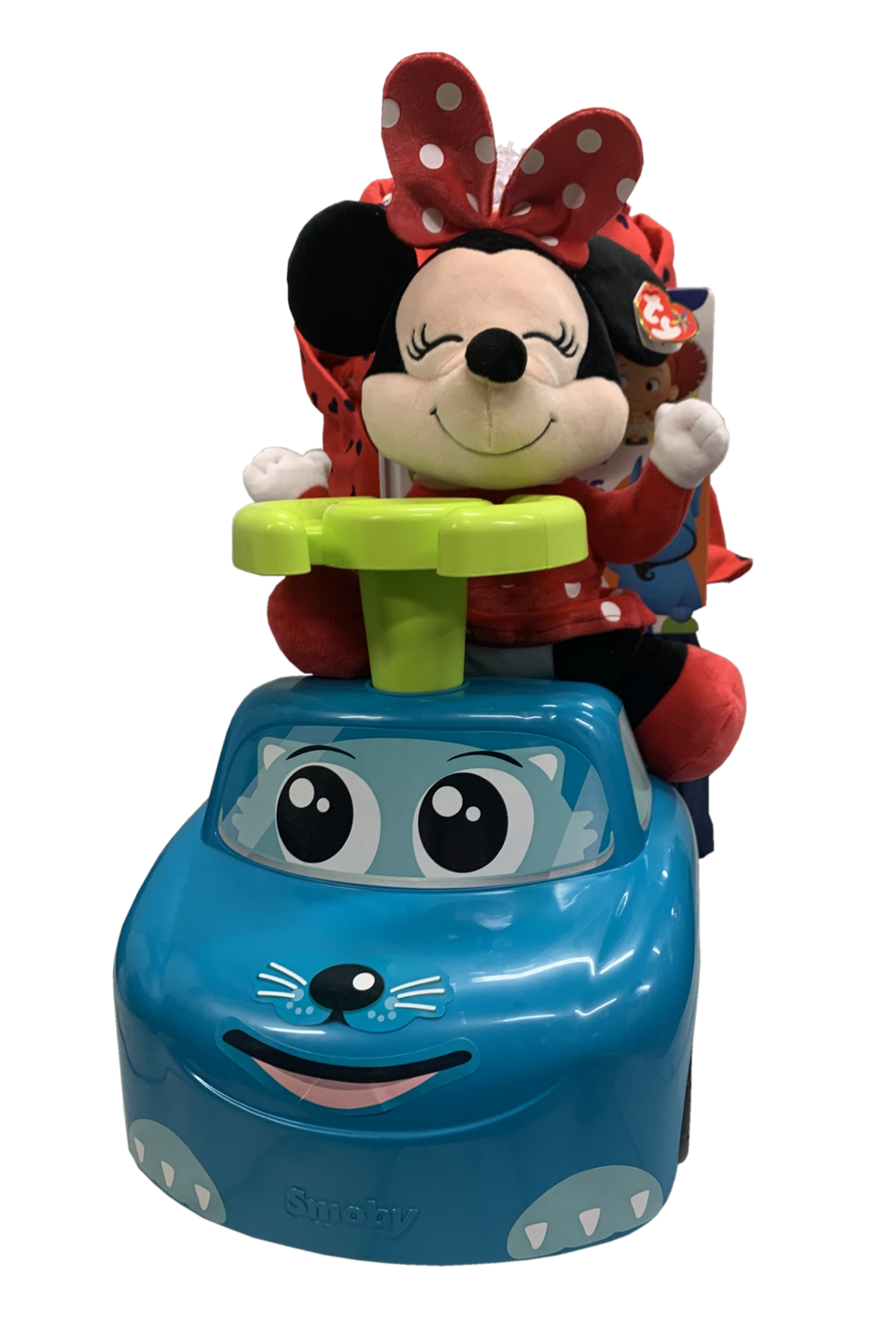 Smoby Auto Ride-On Blue Basket