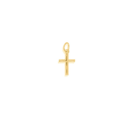 Sterling Silver Gold Vermeil Dainty Cross with 18" chain