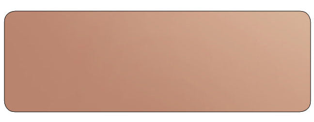 Brushed Plaque w/ rounded corners - 1" x 3"