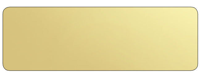 Brushed Plaque w/ rounded corners - 1" x 3"