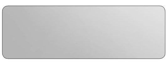 Brushed Plaque w/ rounded corners - 1" x 3"