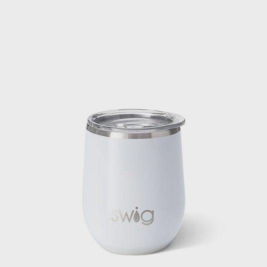 Stemless Wine Cup 12oz (Shimmer White)