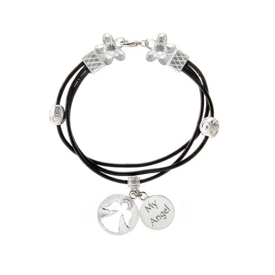 Angel Bracelet with Leather