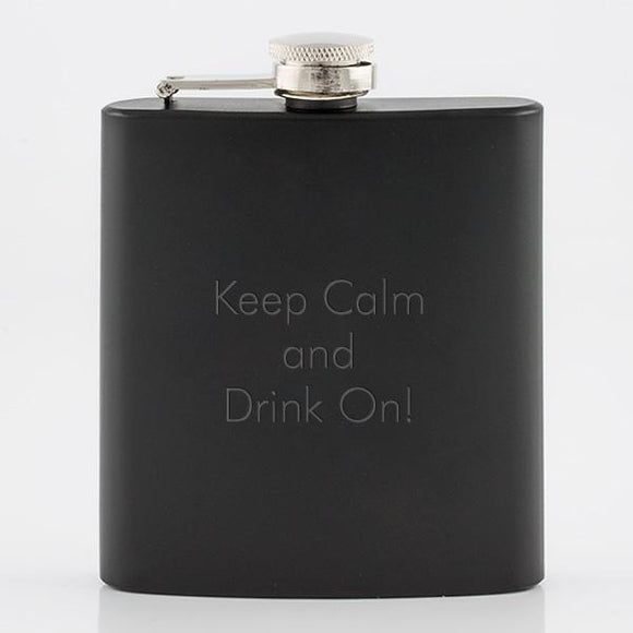 S/S Black Painted Flask