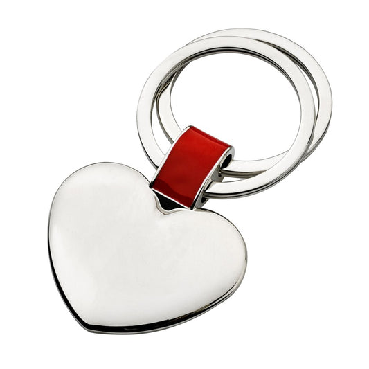 Puff Heart Engravable Keyring