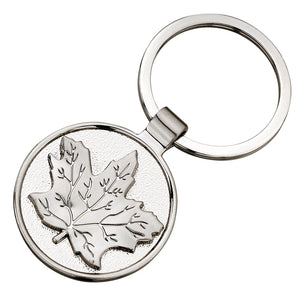 Silver Maple Keychain