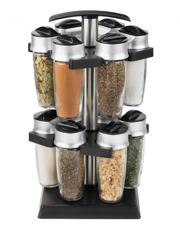 Spice Carousel with 12 Spice Bottles