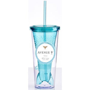 Mermaid Tail Tumbler with Straw