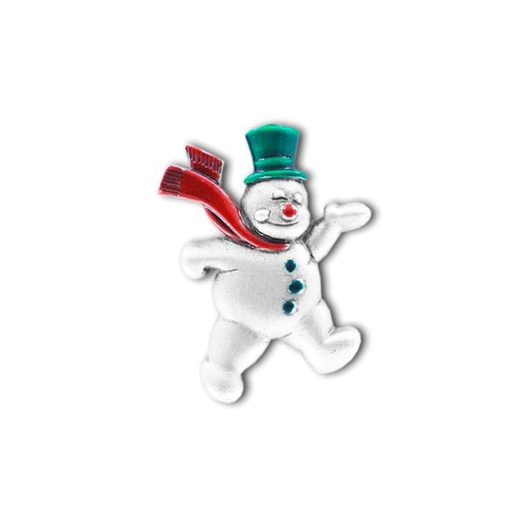 Pewter Coloured Snowman Pin