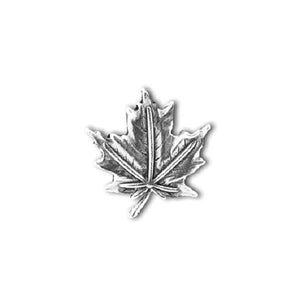Pewter Leaf Pin - Silver