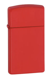 Slim Red Matte Zippo Lighter