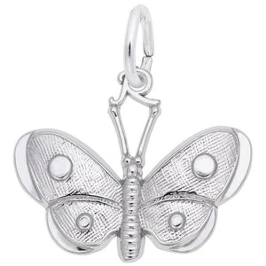 Spotted Wings Sterling Silver Butterfly Charm