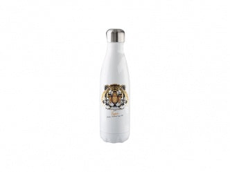 Customizable 17oz Stainless Steel Cola Shaped Bottle (White)