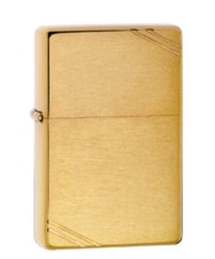 Vintage Brushed Finish Brass Zippo Lighter