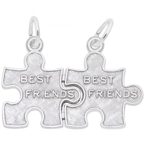Best Friends Puzzle Sterling Silver Charm