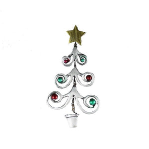 Pewter Coloured Tree Pin
