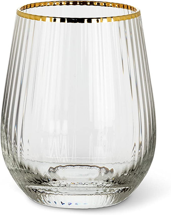 Optic Stemless Gob with Gold Rim