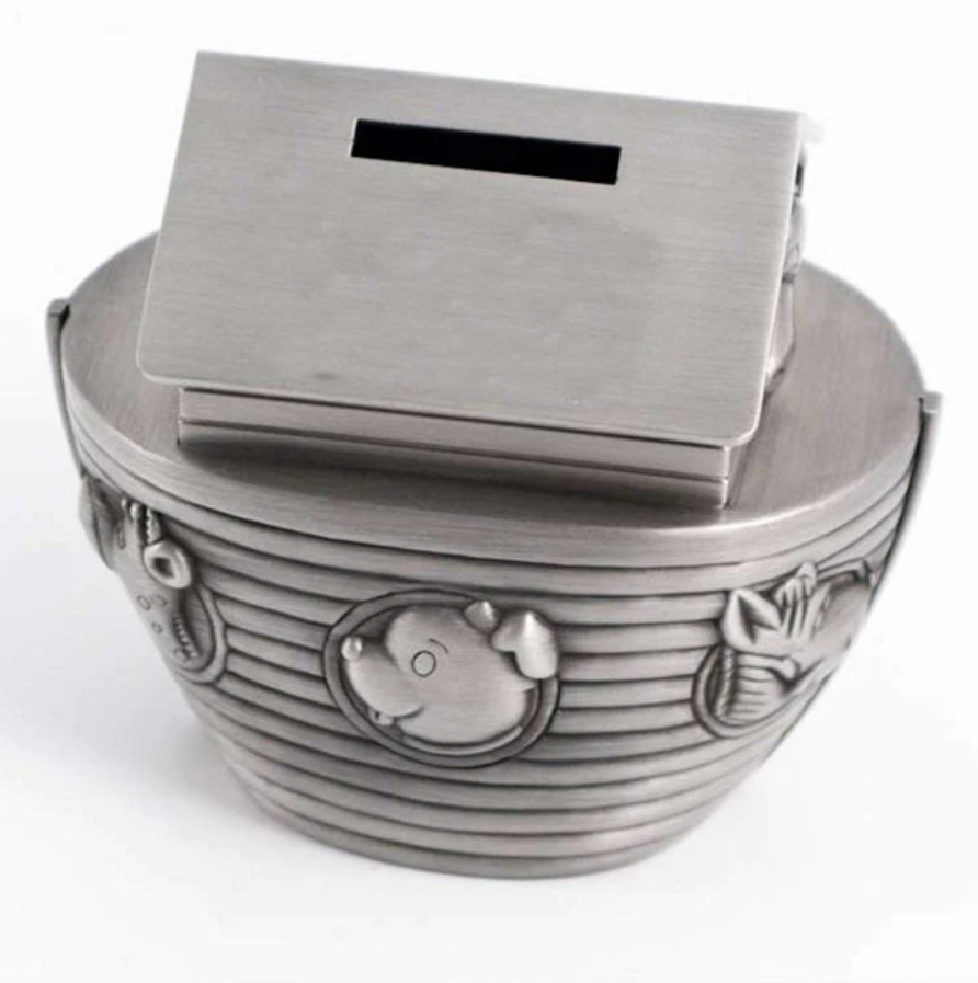 Noah's Ark Pewter Bank