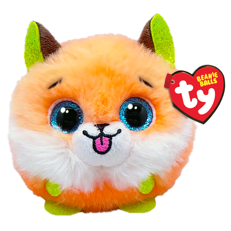 TY Plushie-Sherbet Orange Fox Beanie Balls