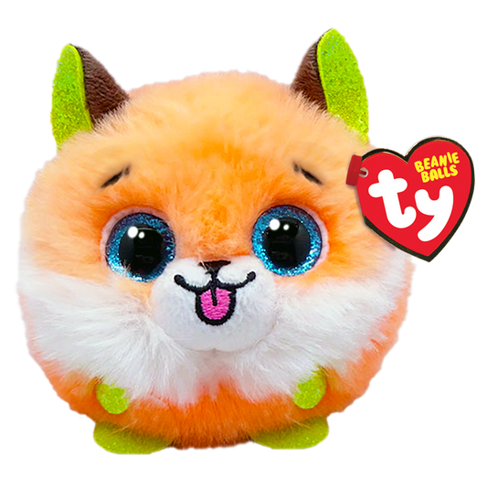 TY Plushie-Sherbet Orange Fox Beanie Balls