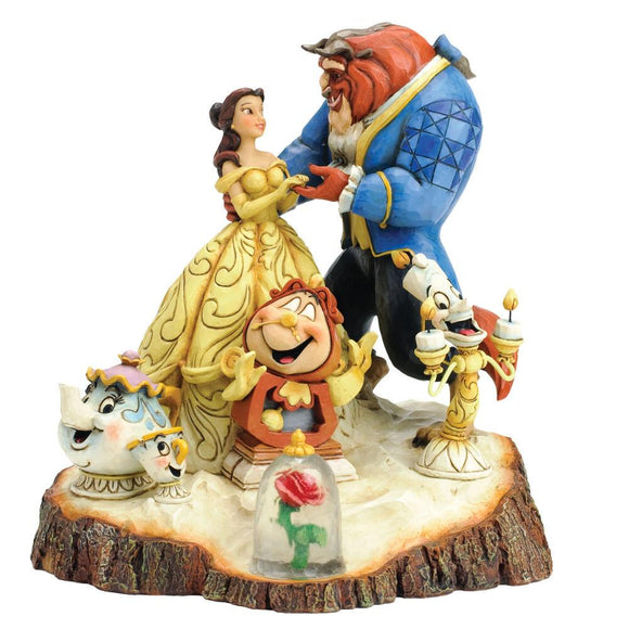 Disney Traditions Carved By Heart Beauty and the Beast Figurine