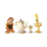 Lumiere, Cogsworth, Mrs. Pots & Chip figurines