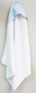 Baby Mode White/Blue Hooded Towel